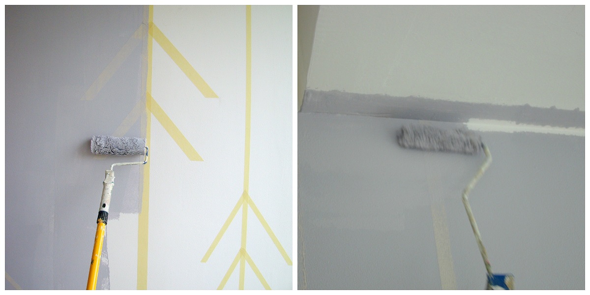 pasul 3 colorare perete braduti