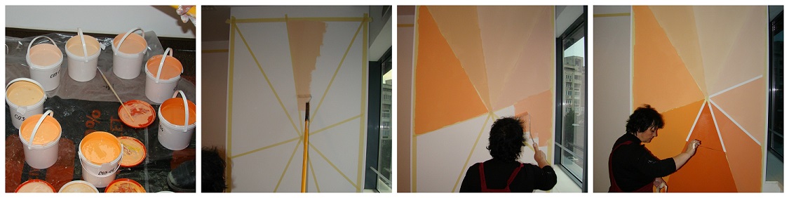 pasul 2 colorare perete duraziv